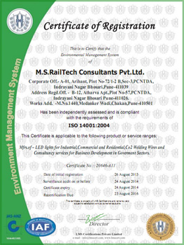 ISO 14001:2004 Certificate